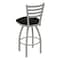 Holland Bar Stool Co 30" Swivel Bar Stool, Nickel Finish, Black Vinyl Seat 41030ANBlkVinyl - alternate 2